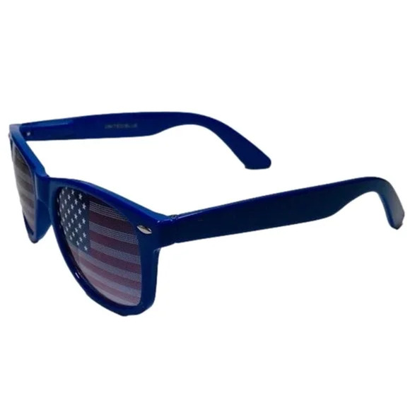 6028 | Blue American Flag Sunglasses - Picture 2 of 5